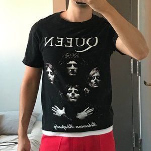 Queen Bohemian Rhapsody Album Band Tshirt Black Short Sleeve S